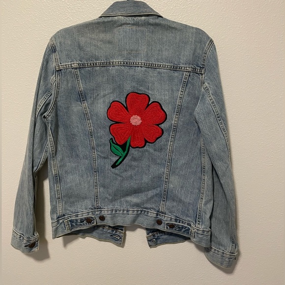 Custom Levi’s trucker jacket T - Flower design - Picture 5 of 8